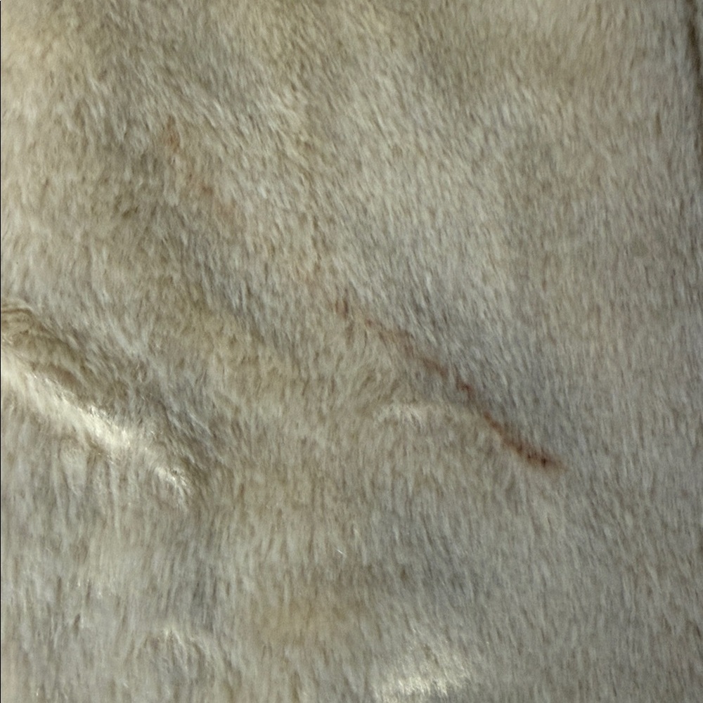 Calvin Klein Faux Fur Shearling Vest Beige Open Front M - Picture 8 of 9